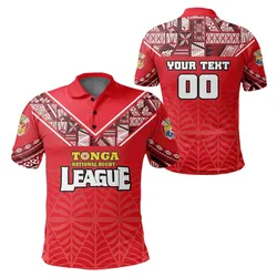 (Custom Personalised) Tonga Rugby League Polo Shirt Sport Style LT16
