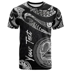 American Samoa Polynesian Custom Personalised T Shirt - Poly Tattoo White Version