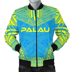 Palau Flag Polynesian Chief Mens Bomber Jacket