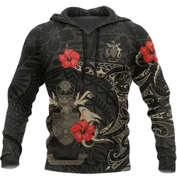 Alohawaii Clothing - Hoodie Solomon Islands Hibiscus Tattoo Style A7