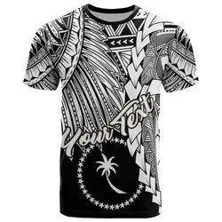 Chuuk Micronesia Custom Personalised T-Shirt - Tribal Wave Tattoo White