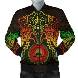 FamilyGater Jacket - Bomber Jacket American Samoa Polynesian - Reggae Turtle Manta Ray - BN18