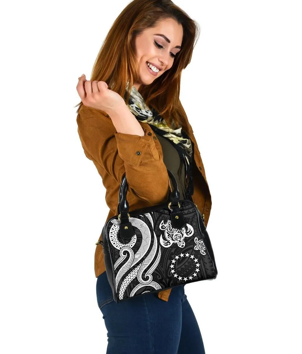 Cook Islands Shoulder Handbag - White Tentacle Turtle