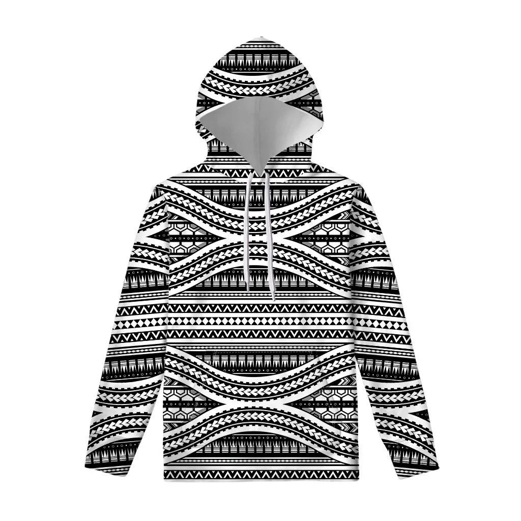 Maori Tattoo Polynesian Tribal Print Pullover Hoodie