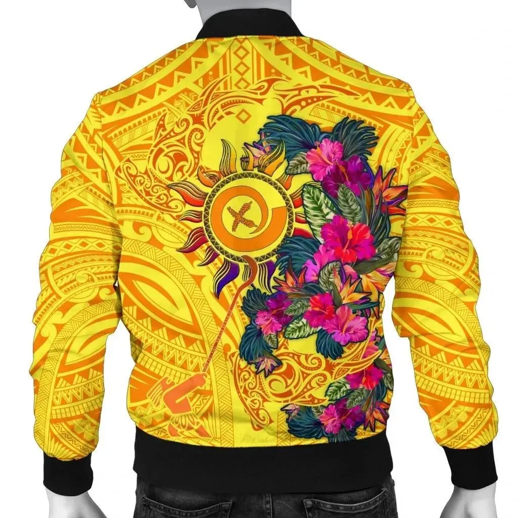 FamilyGater Jacket - Bomber Jacket Vanuatu - Vanuatu Symbols With Hibiscus - BN17