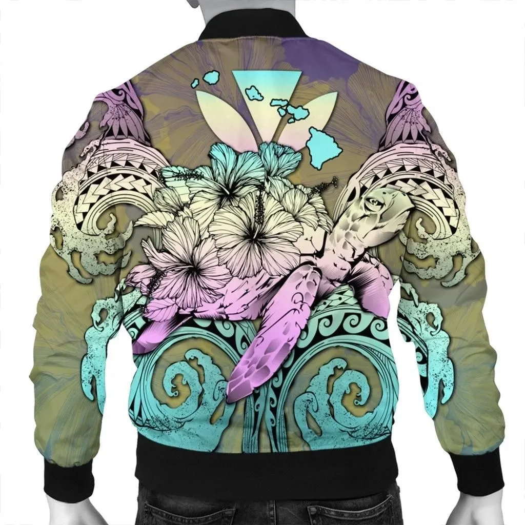 Alohawaii Jacket - Hawaii Turtle Wave Polynesian Bomber Jacket - Hey Style Yellow - AH - J4R