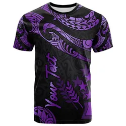 Kosrae Micronesia Custom Personalised T-Shirt - Poly Tattoo Purple Version