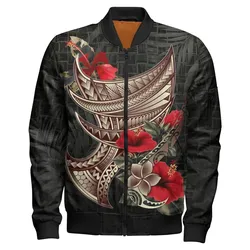 Polynesian Bomber Jacket- Polynesian Tribal Vintage Style