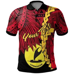 Papua New Guinea National Capital District Province Polynesian Custom Personalised Polo Shirt - Tribal Wave Tattoo