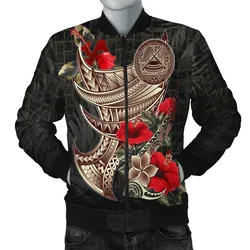 American Samoa Bomber Jacket - Polynesian Tribal Vintage Style