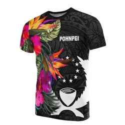 Alohawaii T-Shirt - Tee Pohnpei Micronesian - Hibiscus Pattern - BN39