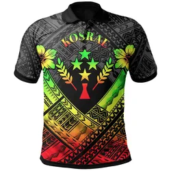 Kosrae Polynesian Personalised Polo Shirts - Kosrae Reggae  Camisole Hibiscus Style