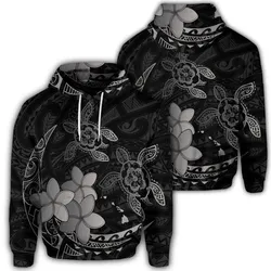 Alohawaii Hoodie - Hawaiian Polynesian Turtle Plumeria Hoodie - Pog Style Gray - AH - J4R