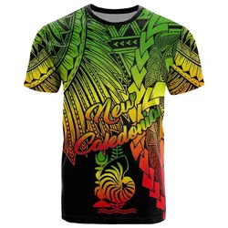 New Caledonia Polynesian T shirt - Tribal Wave Tattoo Reggae