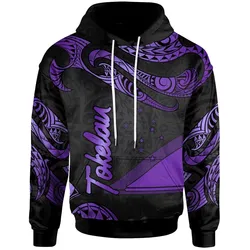 Tokelau Polynesian Hoodie - Poly Tattoo Purple Version