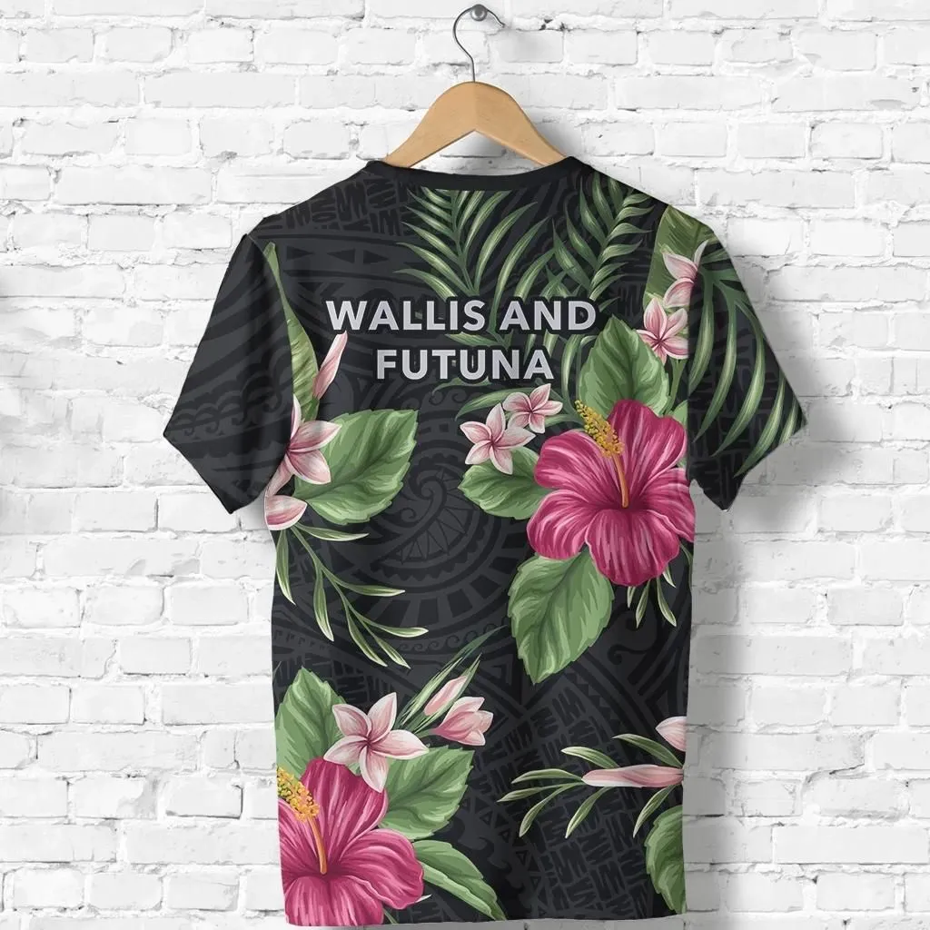 Wallis And Futuna T-Shirt Coat Of Arms Hibiscus TH5