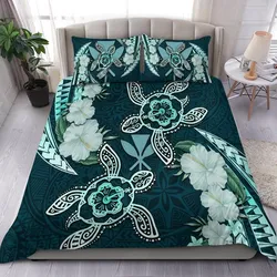 Hawaii Turtle Kanaka Hibiscus Polynesian Bedding Set - Felix Style AH