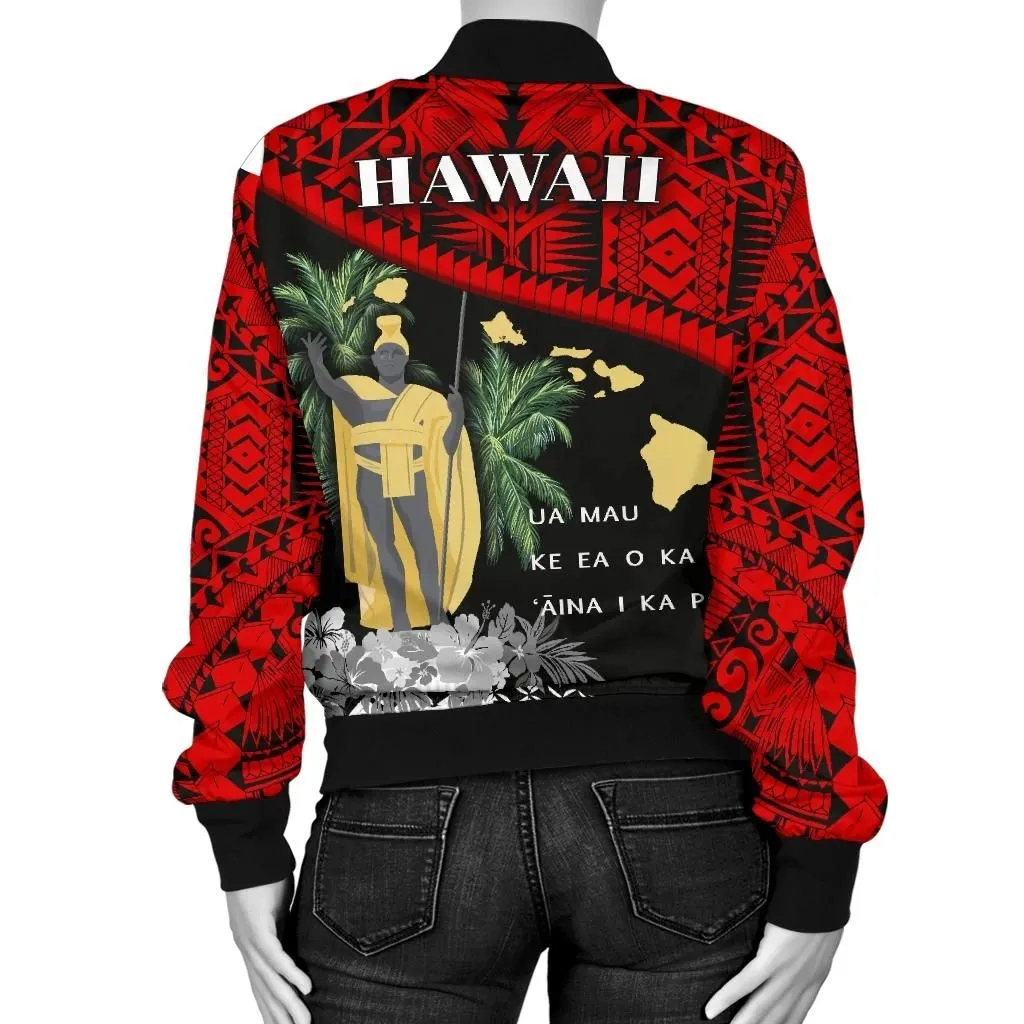 FamilyGaterJacket - Bomber Jacket Hawaii King Kamehameha Kanaka Maoli Flag Road To Hometown K4