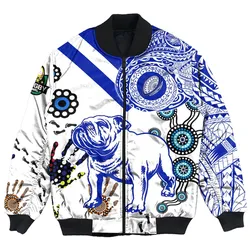 Vibe Hoodie Clothing - (Custom) Canterbury - Bankstown Bulldogs Polynesian Tattoo Style Bomber Jackets