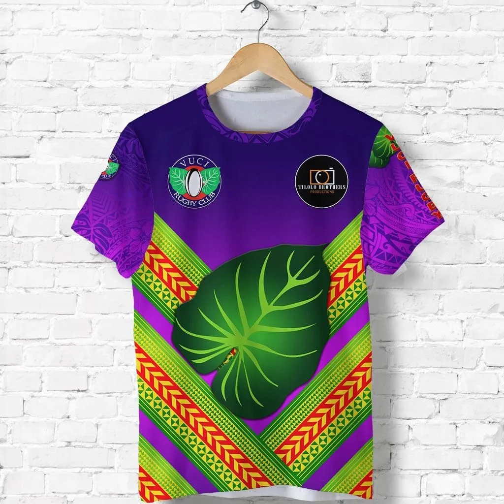 Fiji Vuci Rugby Club T Shirt Creative Style - Purple LT8