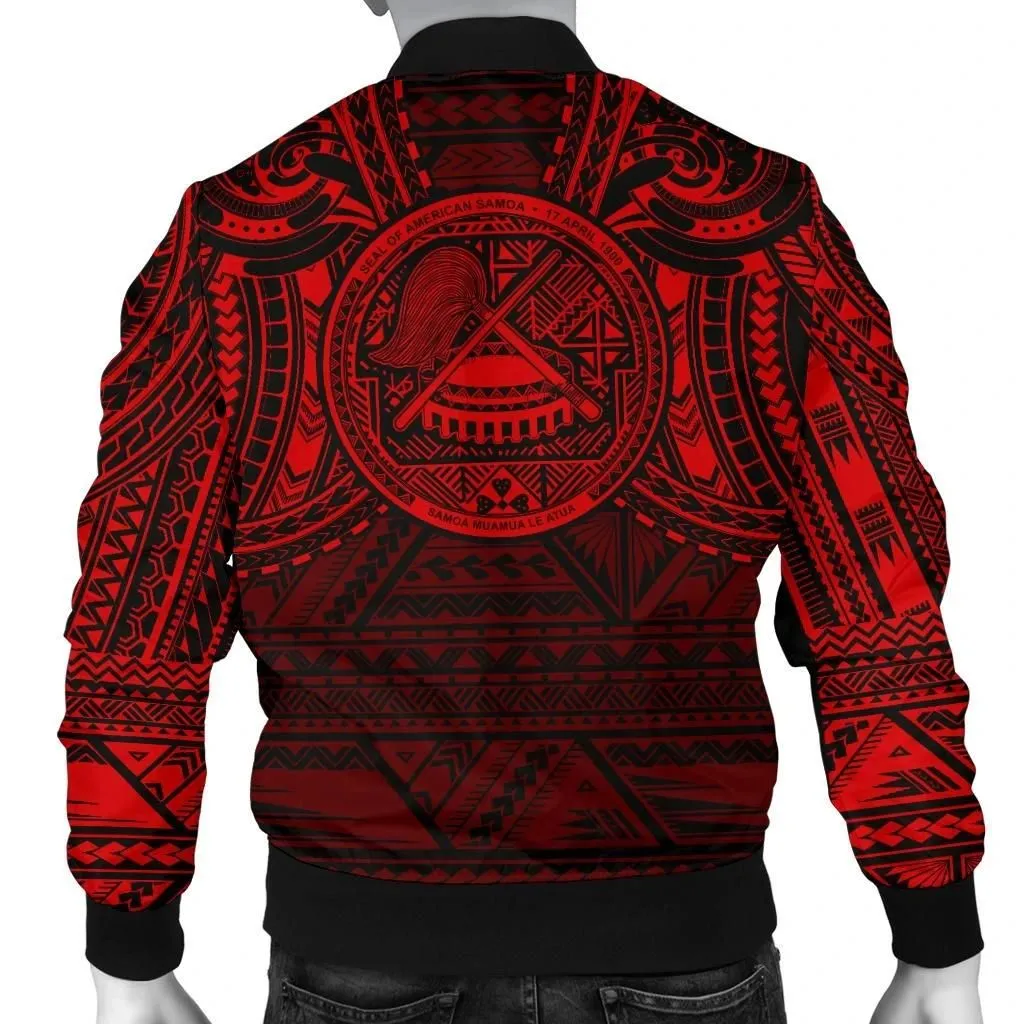 American Samoa Spirit Men's Bomber Jacket (Red) A16