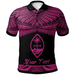 Guam Polynesian Custom Personalised Polo Shirt - Poly Tattoo Pink Version