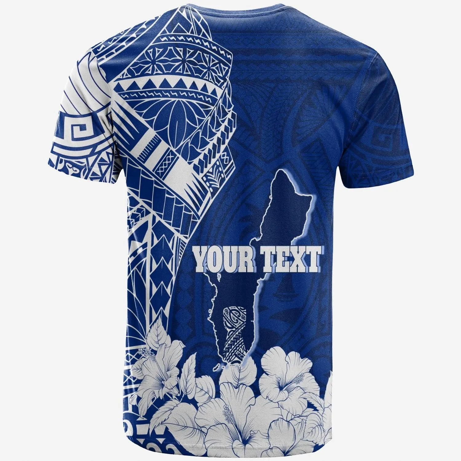(Custom Personalized) Guam Tribal Latte Stone T Shirt Mix Hibiscus LT7