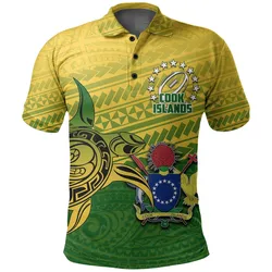 Cook Islands Rugby Turtle Polynesian Polo Shirt