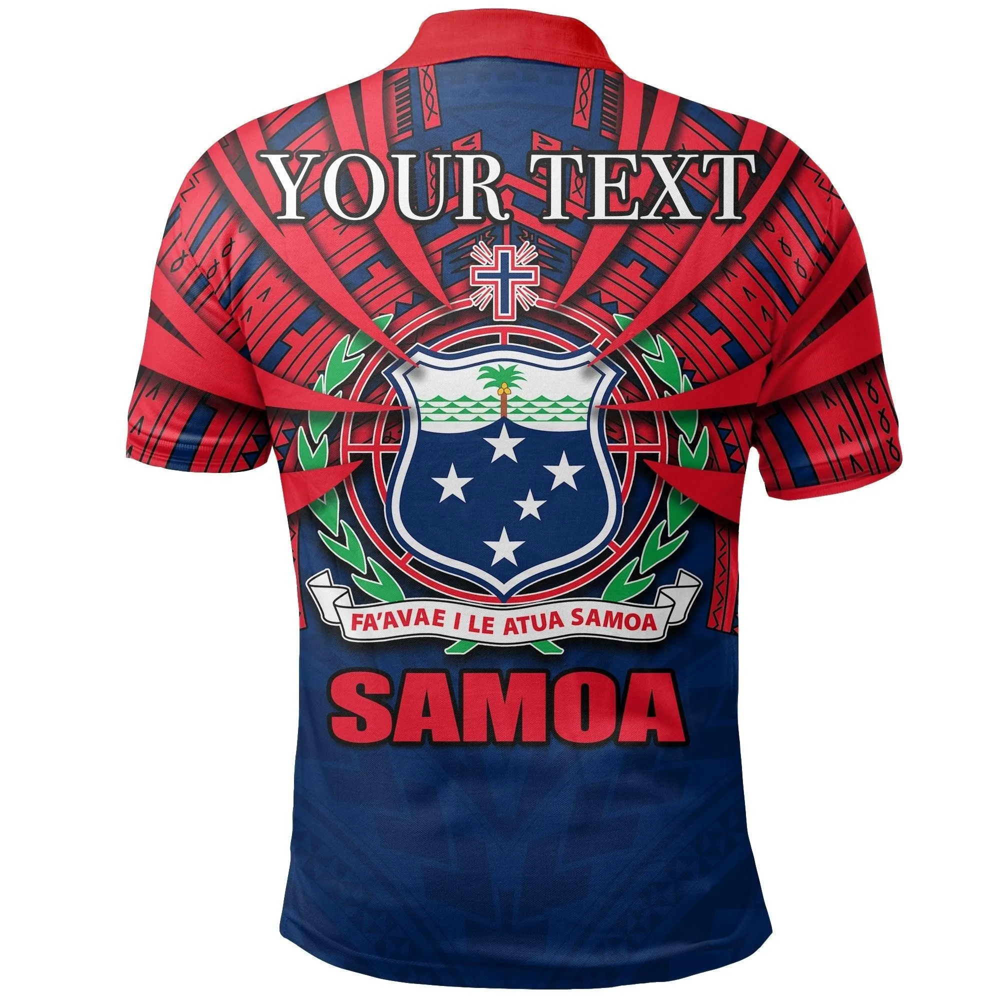 (Custom Personalised) F.A.S.T Samoa Polo Shirt Samoa Tattoo Style LT6