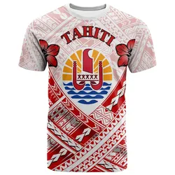Tahiti Polynesian T-Shirts - Tahiti Flag Camisole Hibiscus Style - BN18