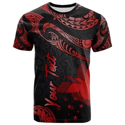 Papua New Guinea Polynesian Custom Personalised T shirt - Poly Tattoo Red Version