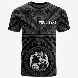 Tonga Personalised T shirt - Tonga Seal With Polynesian Tattoo Style (Black)
