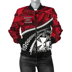 FamilyGater Jacket - Bomber Jacket Wallis and Futuna Tapa Polynesian Shark Tattoo K4