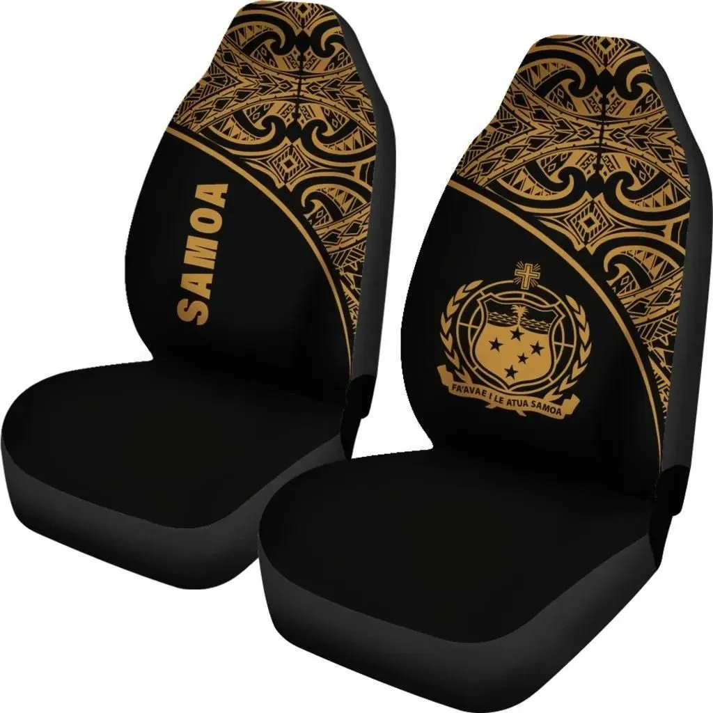 FamilyGater Accessories Car Seat Covers - Samoa Polynesian - Gold Curve - BN11