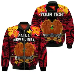 (Custom Personalised) Papua New Guinea Bomber Jacket PNG Bird Of Paradise Polynesian Pattern LT14
