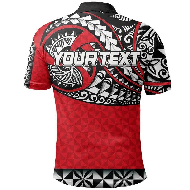 (Custom Personalised) Tonga Polo Shirt Polynesian Tattoo LT6