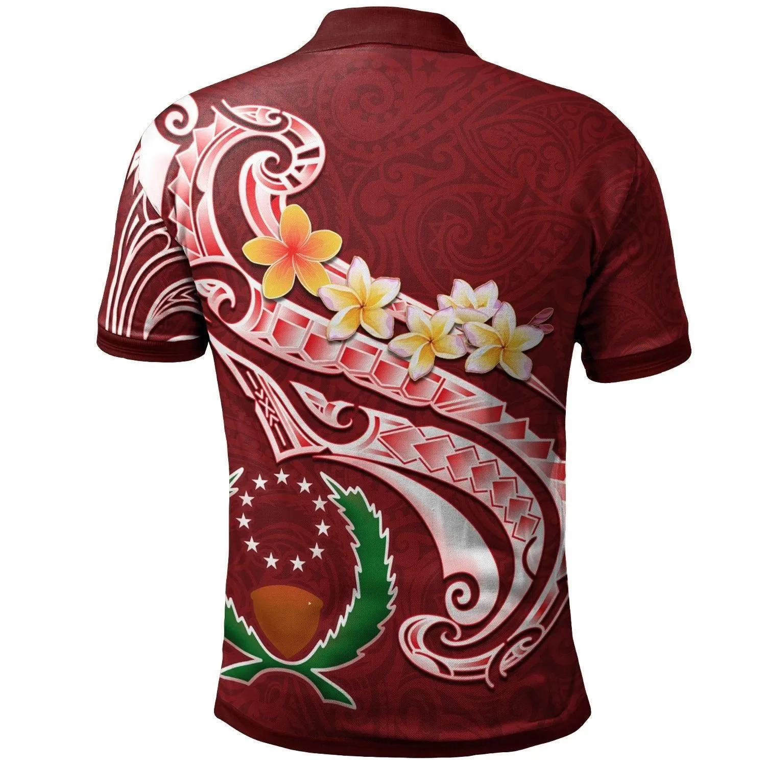 Pohnpei Polo Shirt - Pohnpei Seal Polynesian Patterns Plumeria