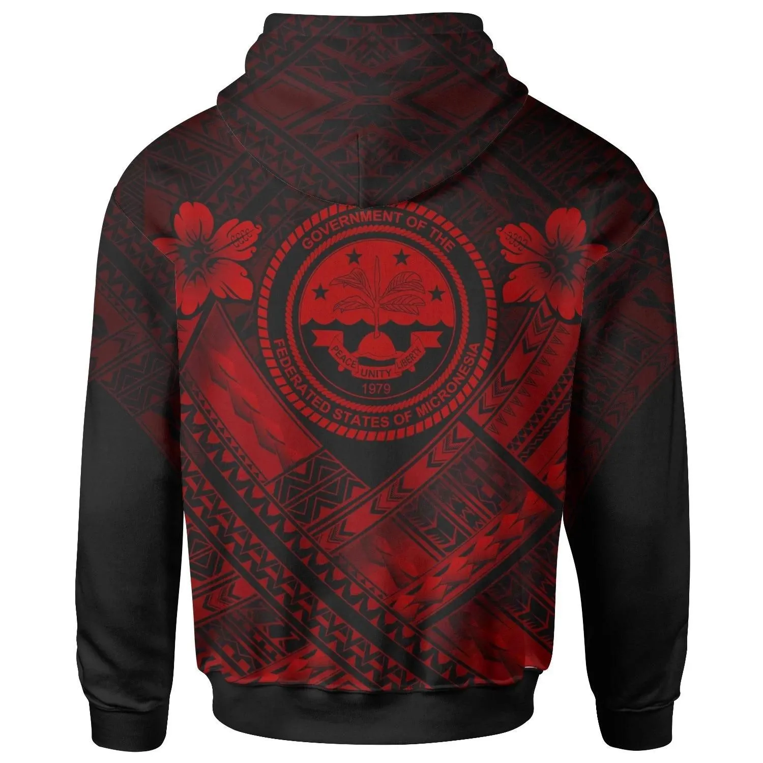 Federated States of Micronesia Polynesian Hoodie - Federated States of Micronesia Red Seal Camisole Hibiscus Style - BN18