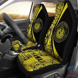 Tmarc Tee Hawaii Coat Of Arm Polynesian Car Seat Covers - Circle Style 03 J1