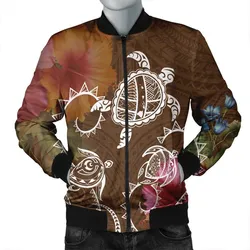 Hawaii Turtle Polynesian Bomber Jacket - Herd Style