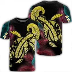Hawaii Turtle Polynesian Tropical T-Shirt - Ghia Style Yellow - AH