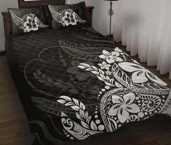 Polynesian Bedding Set Black Hibiscus Style BN12 DHC28112263DD