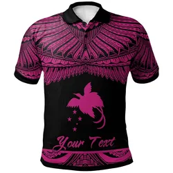 Papua New Guinea Polynesian Custom Personalised Polo Shirt - Poly Tattoo Pink Version