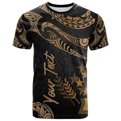 Kosrae Micronesia Custom Personalised T Shirt - Poly Tattoo Gold Version