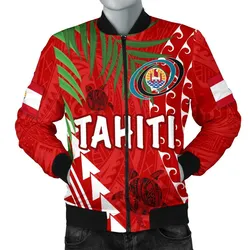 Tahiti Rugby Men Bomber Jacket Coconut Leaves