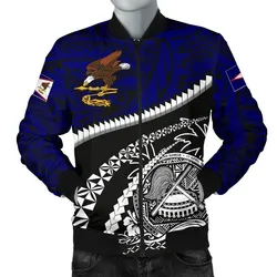 American Samoa Mens Bomber Jacket - Road to Hometown
