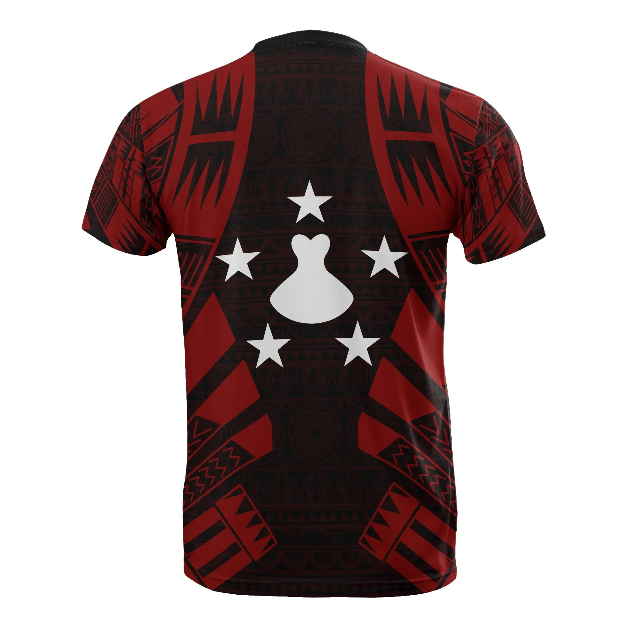Austral Islands T Shirt - Austral Islands FLag Polynesian Tattoo Red Style