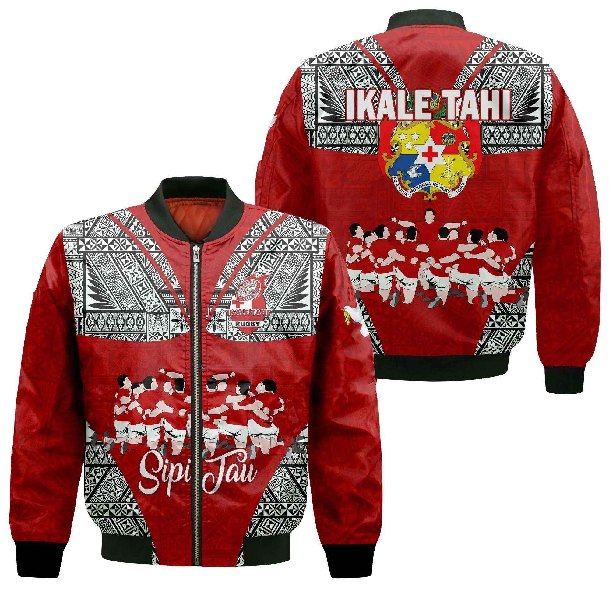 Tonga Rugby Ikale Tahi Sipi Tau Bomber Jacket - LT2