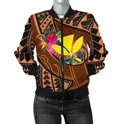 Alohawaii Jacket - Bomber Jacket Hawaii Kanaka Maoli - Polynesian Hook And Hibiscus - BN25