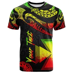 Wallis and Futuna Polynesian Custom Personalised T-Shirt - Poly Tattoo Reggae Version